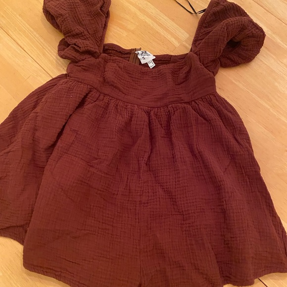 Princess Polly Pants - Princess Polly Rich Brown Textured romper